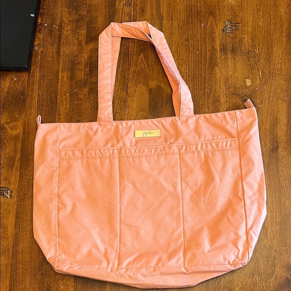 Jujube Super Be Peach Tote Bag, Large , Zippered, New, Travel, Gym, Beach